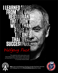 Business Podcasts Thrivetime Show Poster Wolfgang Puck Quote